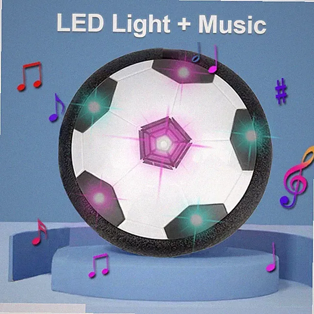 LED Hover Soccer Ball Air Power Indoor Floating Football Toy With Music Kids Gif