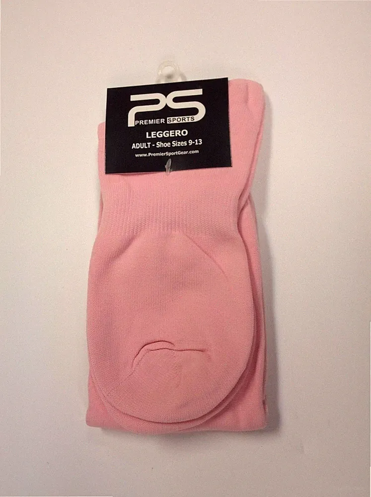 Leggero Soccer Socks Pink,Over the Calf , Pink, Size: 9-13 (E77-PS)