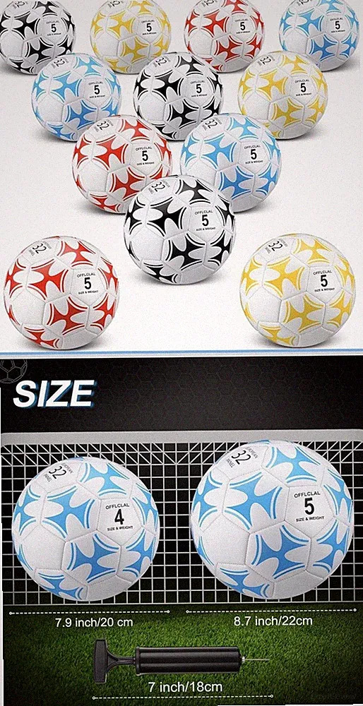 Lenwen 12 Soccer Balls Size 4 Bright Style w/ Pump Bulk Set Kids Training New