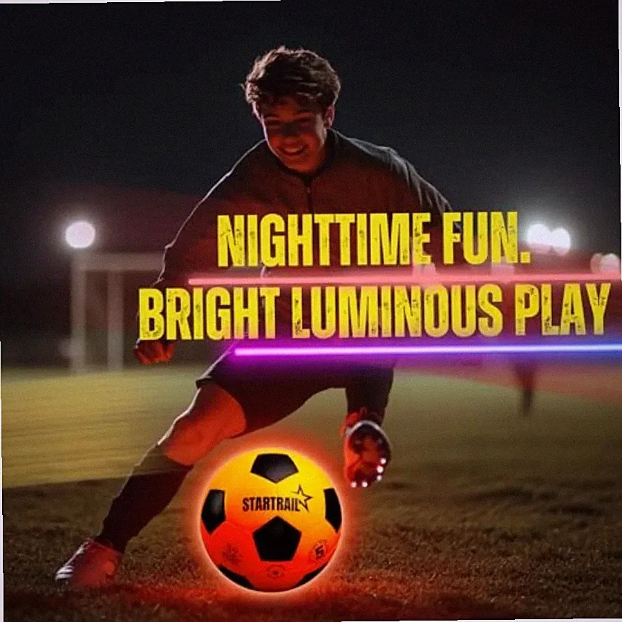 Light Up Soccer Ball, Glow in the Dark Ball NO 5,for 8-12, 12-14 Year Old Boys