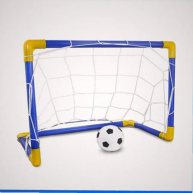Lightweight Portable Micro Soccer Goal Set with Net Pump Ball for Indoor/Outdoor