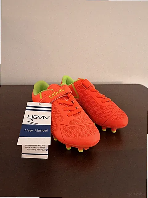 LIGVIV Boys Girls Soccer Cleats Laceless Kids Football Shoes Outdoor Firm Ground