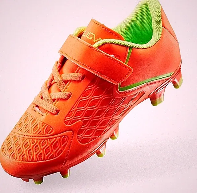 LIGVIV Boys Girls Soccer Cleats Laceless Kids Football Shoes Outdoor Firm Ground