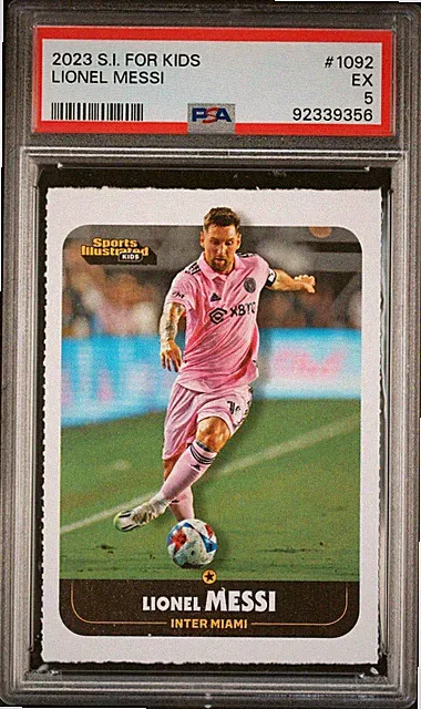 ⚽️👑 LIONEL MESSI - 2023 SI SPORTS ILLUSTRATED FOR KIDS CARD # 1092 MLS 🇦🇷 PSA