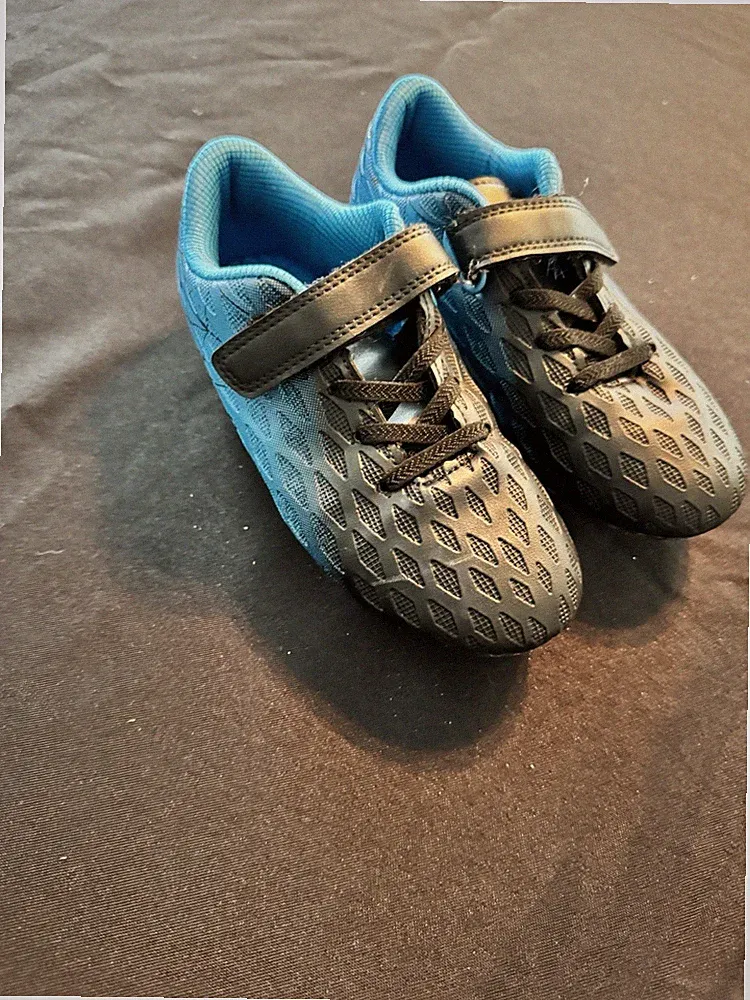 Little Boys Blue Soccer Cleats Shoes Youth Size 13