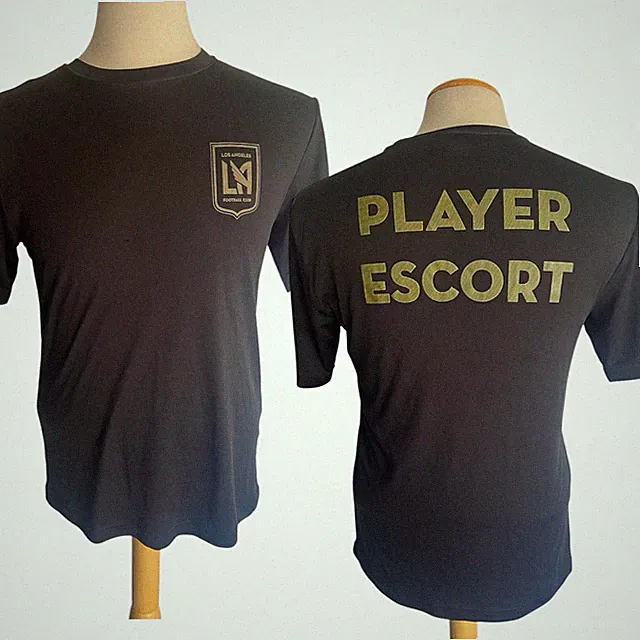 LOS ANGELES FOOTBALL CLUB Official RARE! LAFC "Player Escort" T-Shirt Size Small