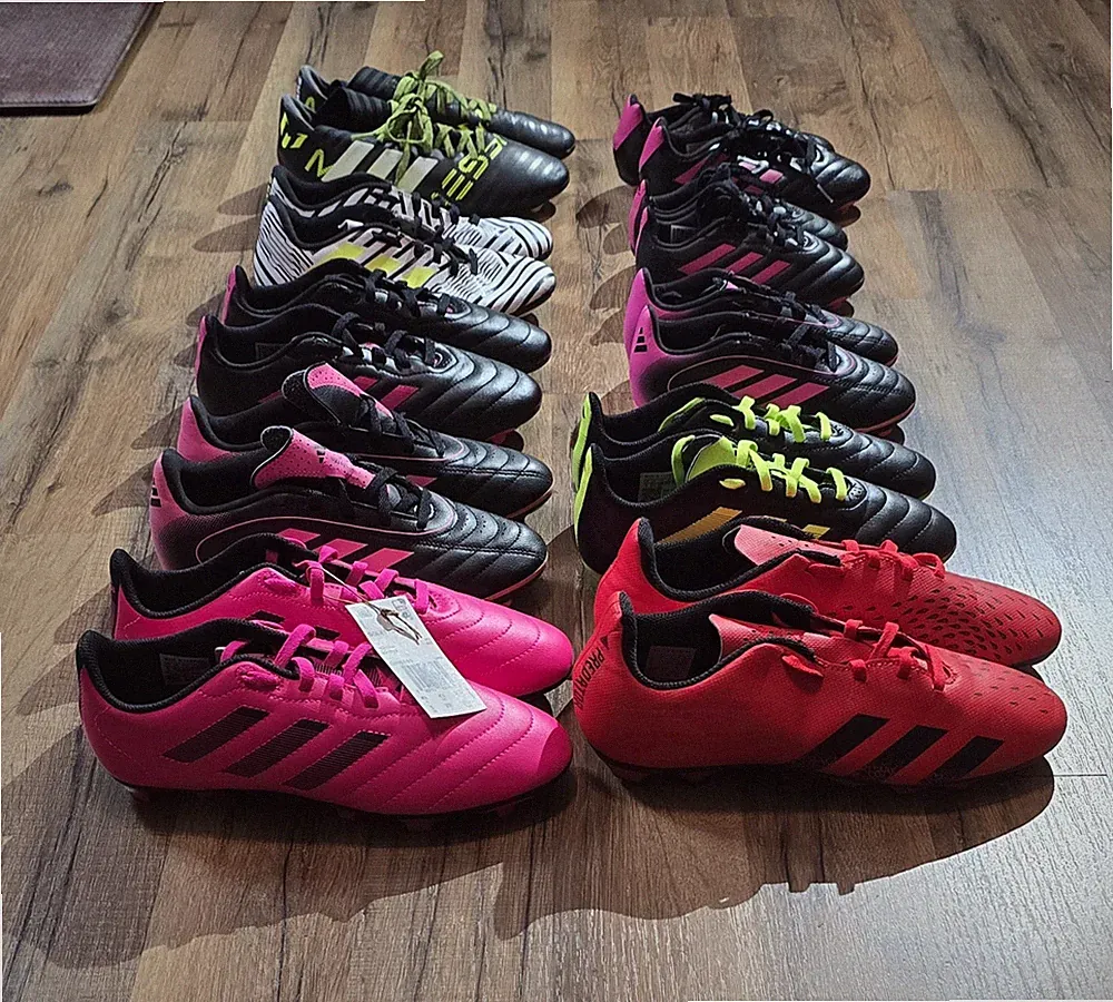 LOT of 10 Adidas Goletto/Messi Nemesis/Predator Soccer Cleats Youth Sizes 3-6