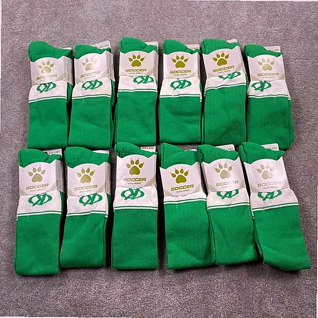 Lot Of 12 Kelme Oval Premium Knit OTC Soccer Socks Size Adult Kelly Green White