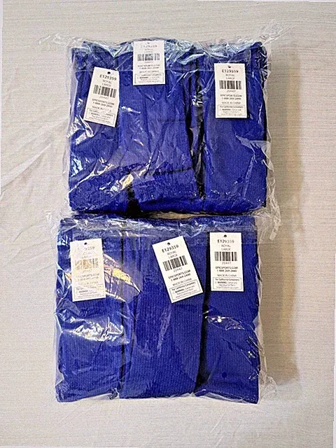 Lot of 20 pairs of new athletic tube socks, Royal Blue, new in package.