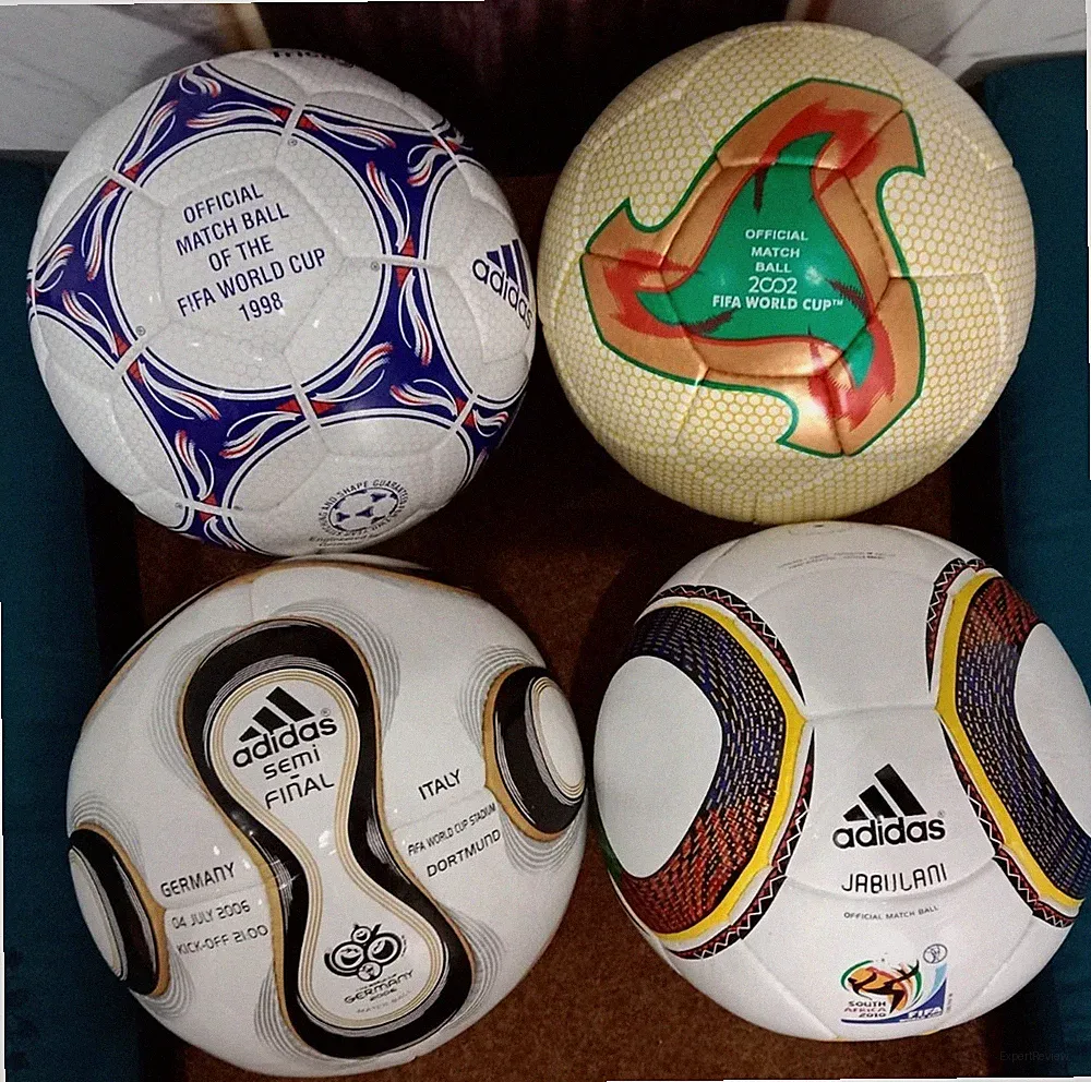 Lot of 4 Historical Adidas FIFA World Cup Official Match Soccer Balls Size 5