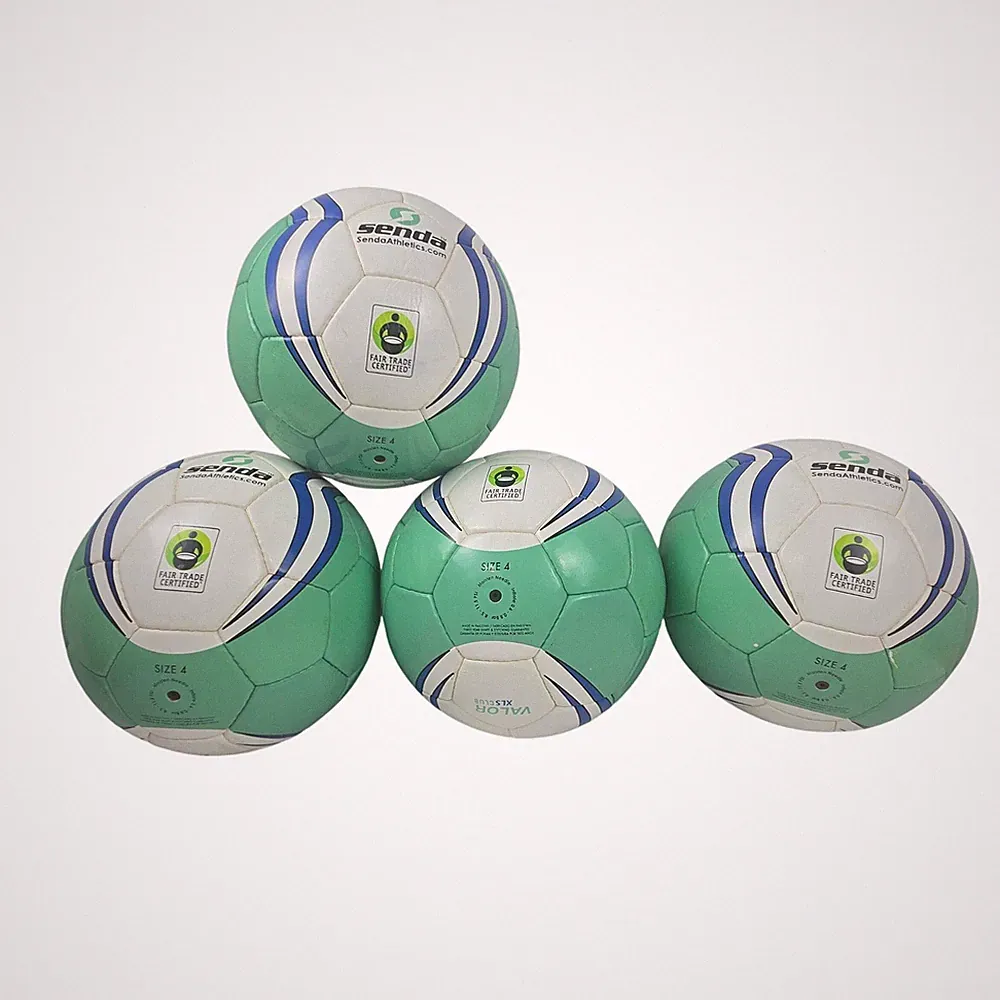 Lot of 4 Senda Soccer Balls Size 4 Valor XLS Club Teal w Bag
