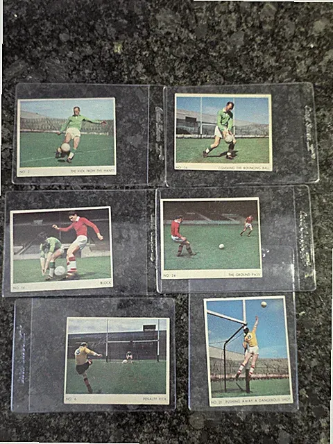 Lot Of 5, Vintage Gaelic Sports Sweet Cigarettes Soccer Cards, Rare, 1960's