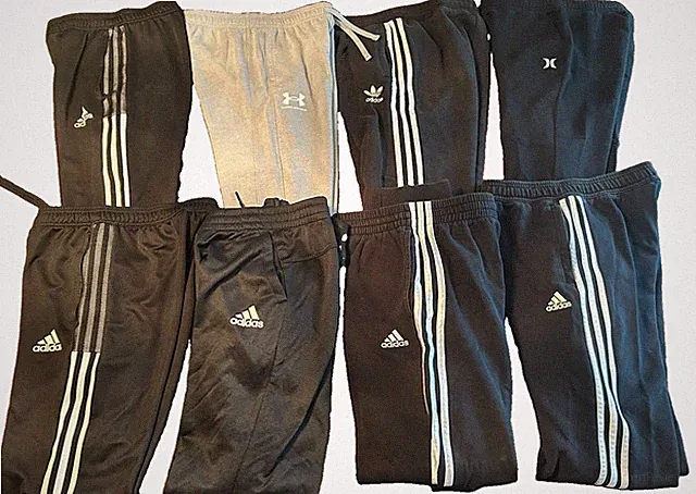 Lot Of 8 Adidas Under Armour Hurley Boys Jogger Track Pants Size 13/14