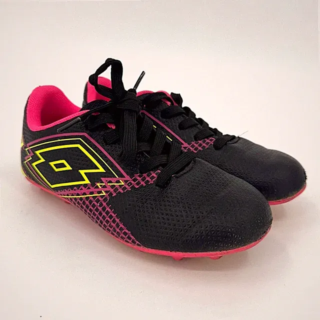 Lotto Black Pink Girls Forza Elite Soccer Cleats Athletic Shoes Low Top Size 13