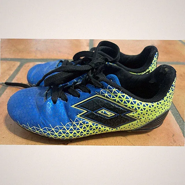 LOTTO Forza Elite Jr. Blue Green Soccer Cleats Youth Size 1