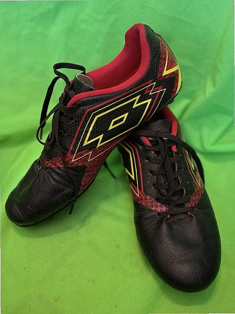 Lotto Forza Elite Mens Soccer Cleats Shoes Size 8.5 Black/Red Lace Up
