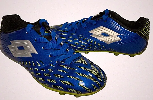 Lotto Kids Campione Boys or Girls Soccer Cleats-Blue/Yellow (Size 12)