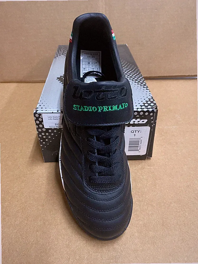 Lotto M5804 Stadio Primato K Turf Soccer Shoes Black New in Box