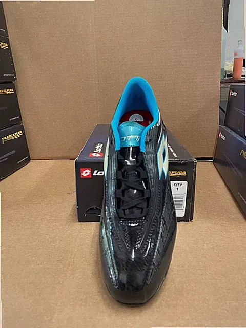 Lotto M6128 Fuerzapura L500 Soccer Cleats Black/Silver New in Box