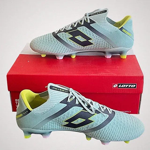 Lotto Maestro 100 V FG Soccer Cleats Surf Spray Green 220568-BPC Men's 9.5