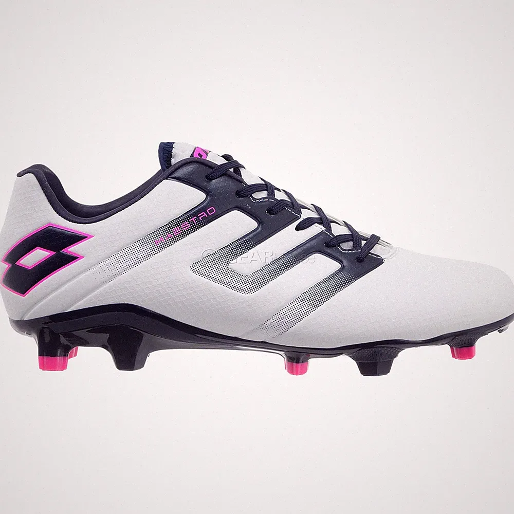 LOTTO Maestro 300 IV 4 FG Mens Firm Ground Soccer Cleats, White Blue, Pick Size