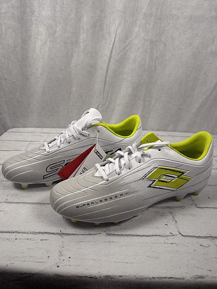 LOTTO Men’s SOLISTA 700 IX FG SOCCER Cleats size 8 NEW White 221357-CX5 $65