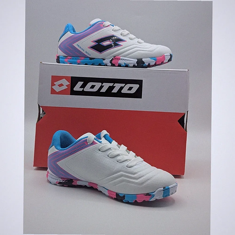 Lotto Roma 500 Kids Girls Size 11 Turf Soccer Cleats White/Pink New In Box