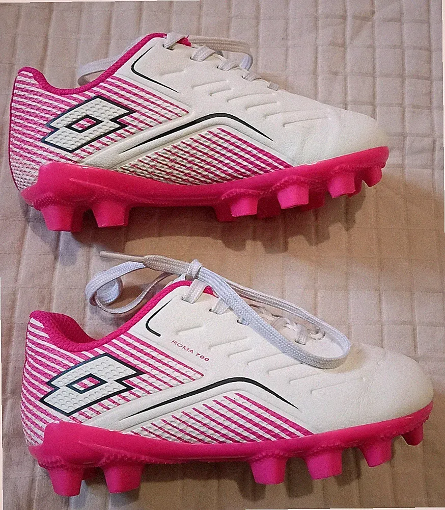 Lotto Roma 700 Soccer Cleats Kids US Size 9K Multi Athletic Round Toe Lace Up