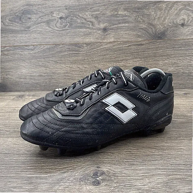Lotto Soccer Cleats Mens 6.5 Black Vintage Italia D493 JIM 93244