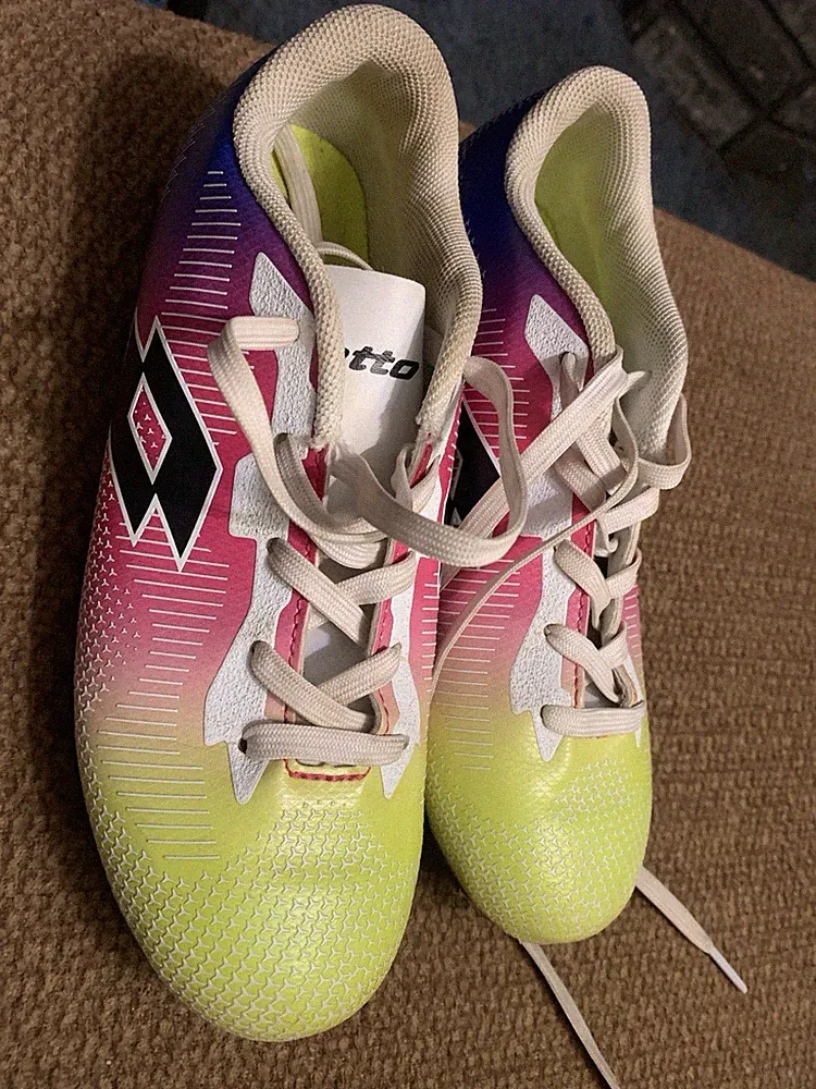 Lotto Soccer Cleats Youth Girls Size 3 Multi Color
