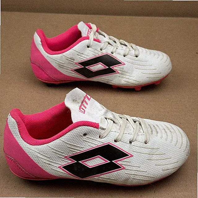 Lotto Soccer Cleats Youth Size 13W White Pink Firm Ground FG Soccer Shoes