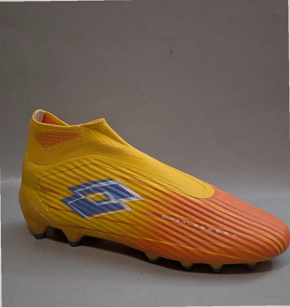 Lotto Solista 100 Gravity IX FG Soccer Cleats Mens 9.5 Ray Yellow Orange Melon