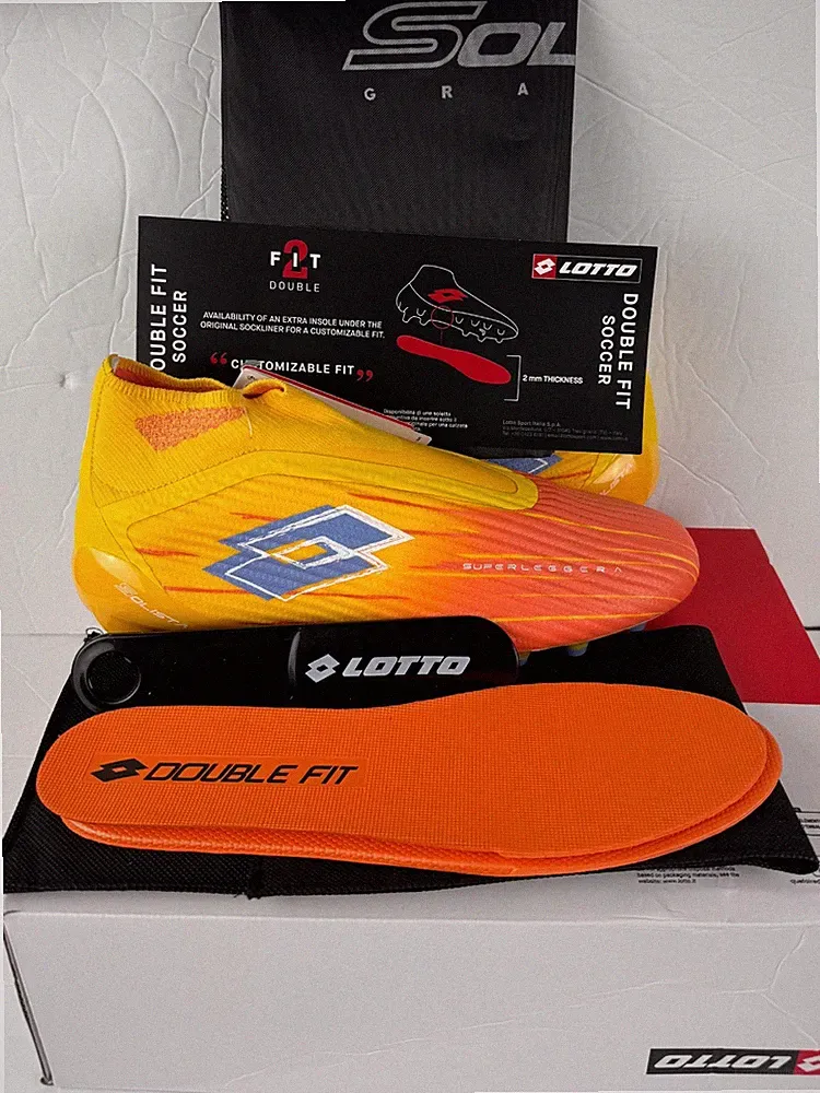 Lotto Solista 100 IX Gravity FG- Men’s Soccer Cleats- Yellow/Orange- 221351-CX3