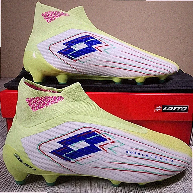 Lotto Solista 100 VIII Gravity FG White/Green Soccer Cleat Mens Size 8.5 New