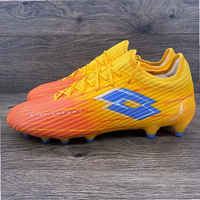 Lotto Solista 200 FG Soccer Cleats Yellow Orange Men US 11 EU 44