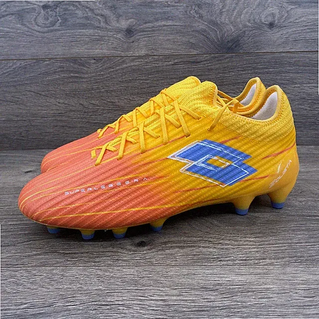 Lotto Solista 200 IX FG Soccer Cleats Men US 10 Yellow Orange 221353