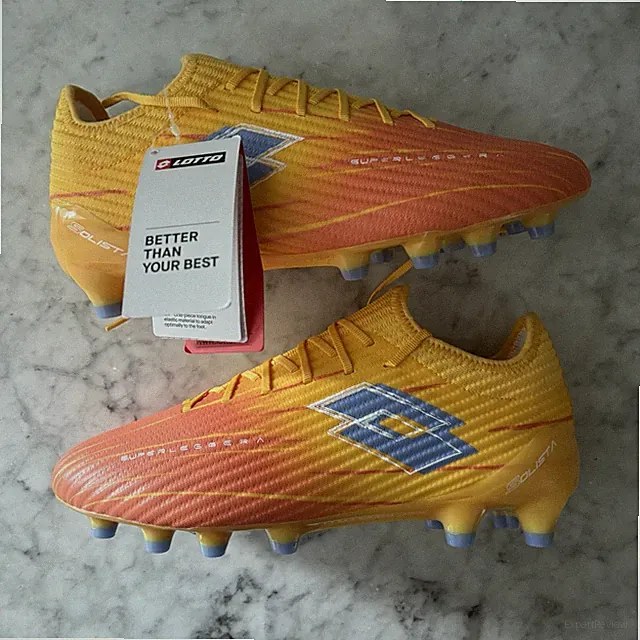 Lotto Solista 200 IX FG Soccer Cleats Orange Yellow Men Size 9 / Women’s 10