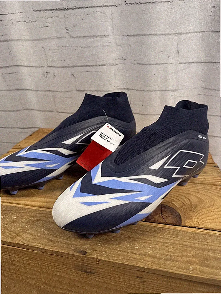 Lotto Solista 200 VI Gravity FG Soccer Cleats Size Mens Size 12 Blue Laceless