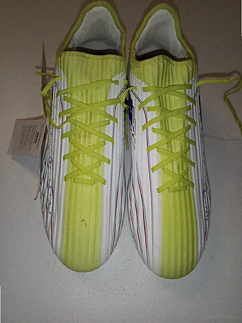 Lotto Solista 200 VIII FG Men's Soccer Cleats, White/Lime/Blue, NWOB