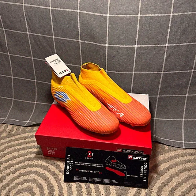Lotto Solista 300 IX Gravity FG Soccer Cleat Ray Yellow/Lilac/Melon Orange