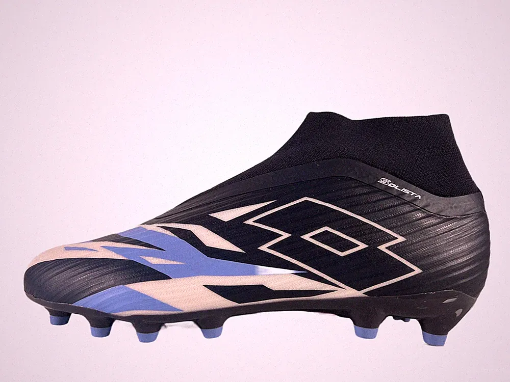 LOTTO Solista 300 VI Gravity FG Mens Laceless Soccer Cleats, Blue, Size 12
