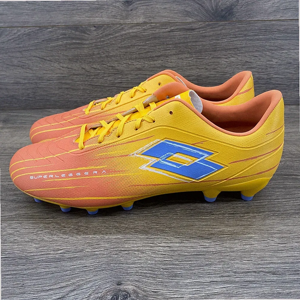 Lotto Solista 700 FG Soccer Cleats Yellow Orange Men US 10 EU 43 UK 9
