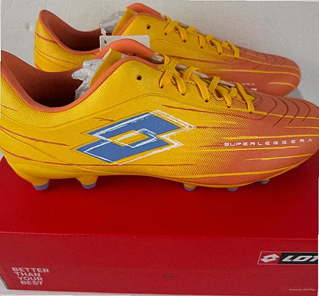 LOTTO SOLISTA 700 IX FG- SoccerCleats- 221357-CX3-Ray Yellow/Orange- Men’s Sizes