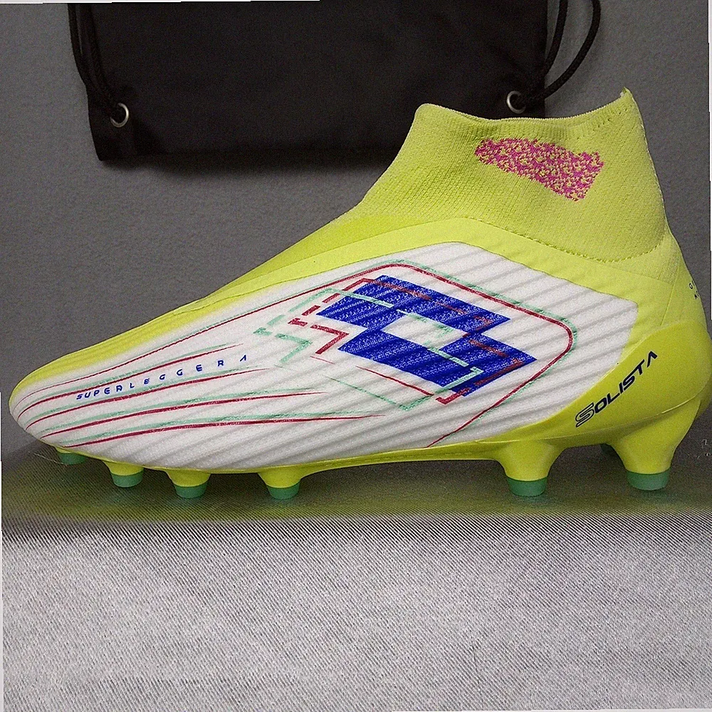Lotto Solista Gravity Soccer Cleats Shoes Professional Use Neon Yellow Mens 9