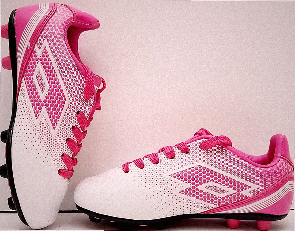 Lotto Spectrum Elite Wide Width Soccer, Girls, Pink/White Size 11 WW, New