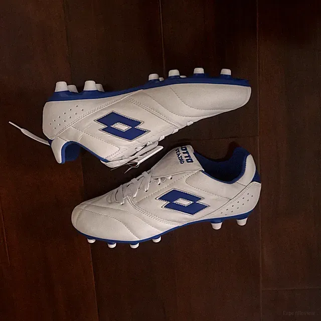 Lotto Stadio 200 III FG Soccer Cleats White Pacific Blue US Size 10