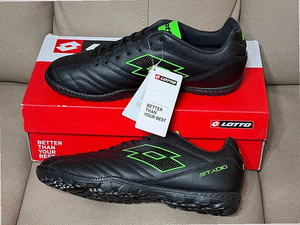 Lotto Stadio 705 TF 219707 AS7 Turf shoes black Men's size 7 (Unisex)