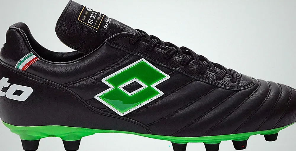 Lotto Stadio OG II FG Soccer Cleat Multiple size Black Green 215017 1NI