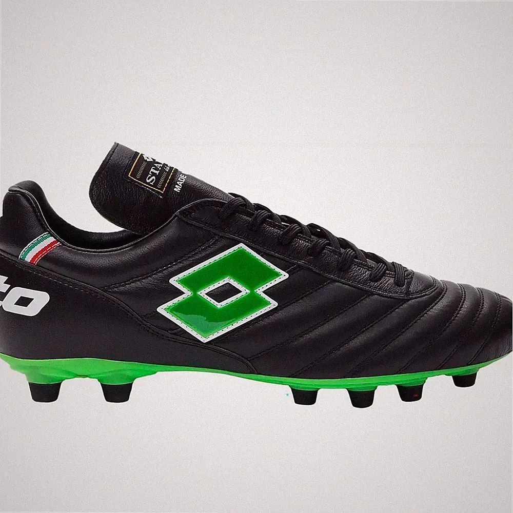 Lotto Stadio OG II FG Soccer Cleats Black Spring Green NWB No Lid Men's Size 6.5