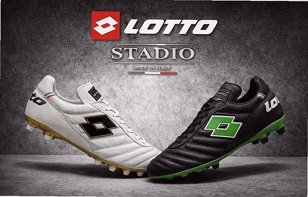 Lotto Stadio OG II FG Soccer Cleats Black Spring Green & White Made In Italy
